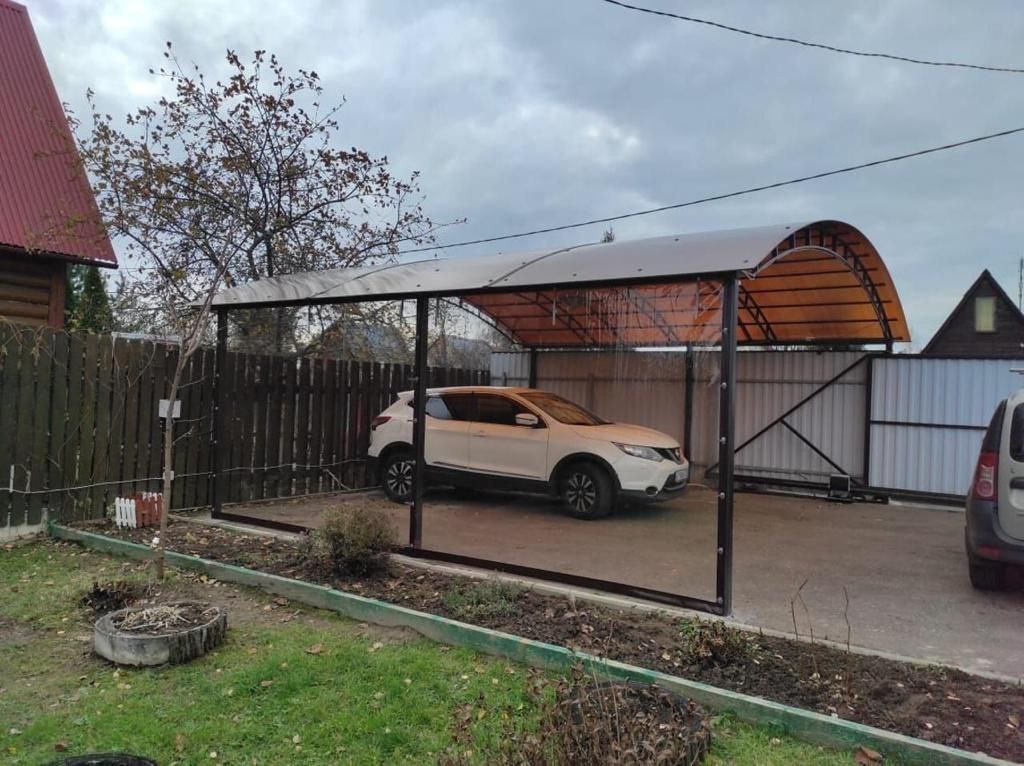 Прозрачные шторы ПВХ для навеса под автомобиль в Дмитриевке